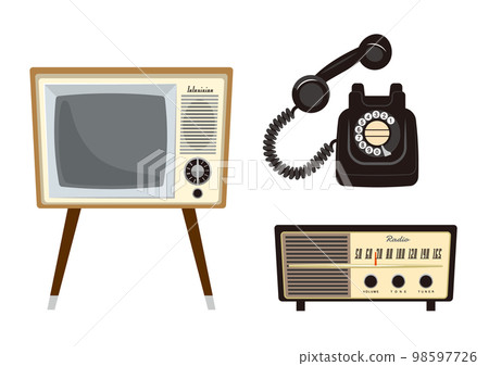 復古電視、電話和收音機 98597726
