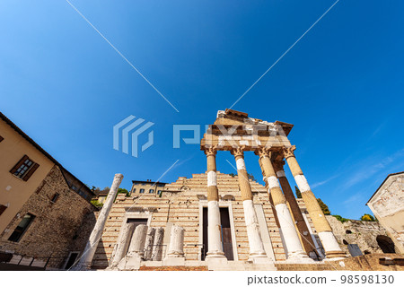 Roman Temple in Brescia Lombardy Italy - Capitolium or Tempio Capitolino Roman Temple in Brescia Lombardy Italy - Capitolium or Tempio Capitolino 98598130