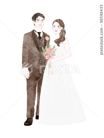 婚禮新婚夫婦禮服燕尾服 98598435