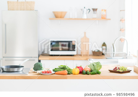 Kitchen and ingredients Kitchen and ingredients 98598496