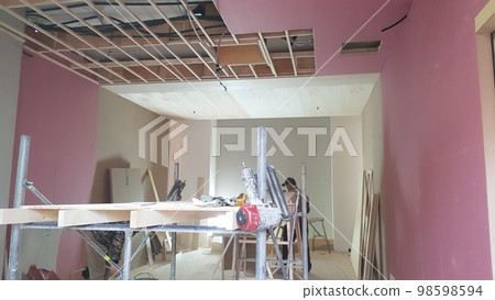 City, building, construction, interior, wood, interior, carpenter, nonflammable plaster, ladder, scaffolding City, building, construction, interior, wood, interior, carpenter, nonflammable plaster, ladder, scaffolding 98598594
