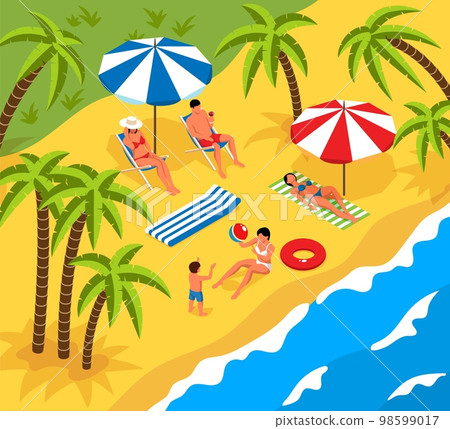 Tropical Beach Illustration 98599017
