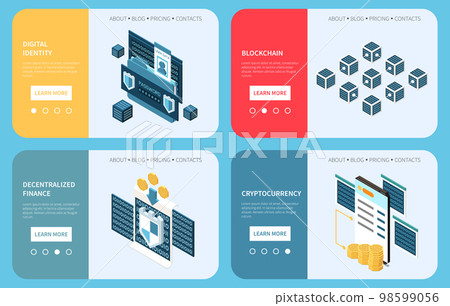 Web 3.0 Technology Isometric 98599056
