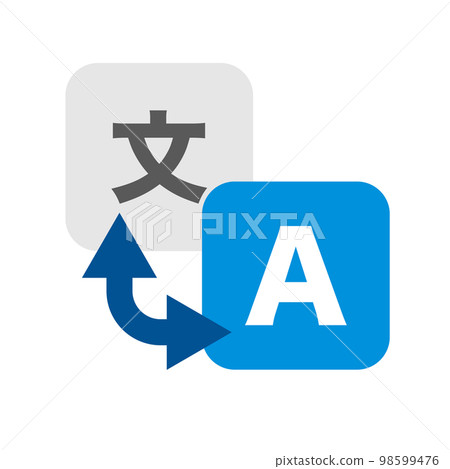 translation icon. language translation. language switching. vector. 98599476