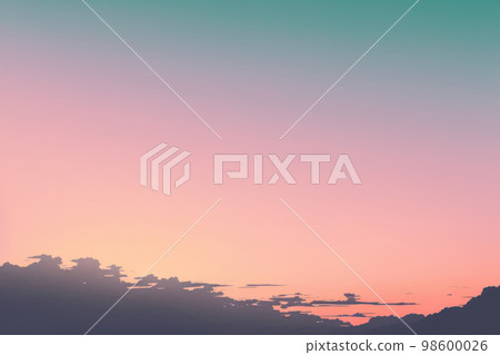 Twilight evening or morning minimal copy space sky sweet color tone background. 98600026