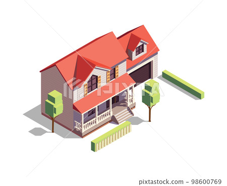 Isometric Suburban House 98600769