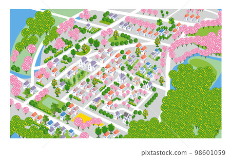 Beautiful cityscape and living scenery. Creating a city where people can live brightly and the nature and housing blend together. Beautiful cityscape and living scenery. Creating a city where people can live brightly and the nature and housing blend together. 98601059