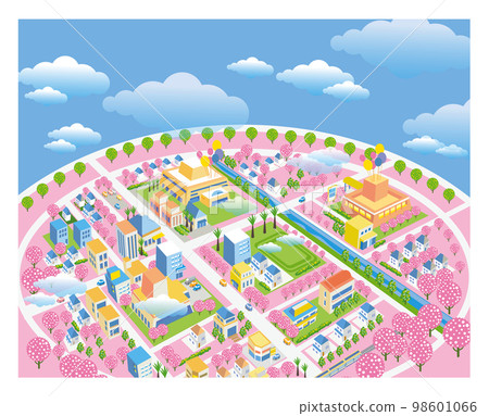 美麗的城市景觀和生活風景。創造一個人們可以明亮生活，自然與住房融為一體的城市。 98601066