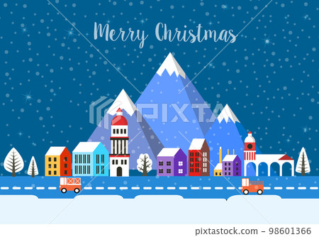 Christmas winter landscape 98601366