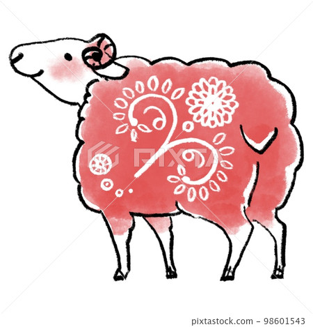 鬆散的觸摸白羊座插畫 鬆散的觸摸白羊座插畫 98601543