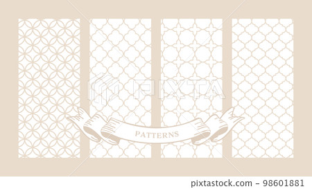 A set of simple fashionable geometric pattern background pattern wallpaper. vector illustration material 29 98601881