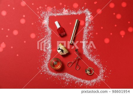 Concept of different cosmetics, different winter cosmetics Concept of different cosmetics, different winter cosmetics 98601954