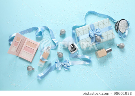 Concept of different cosmetics, different winter cosmetics 98601958