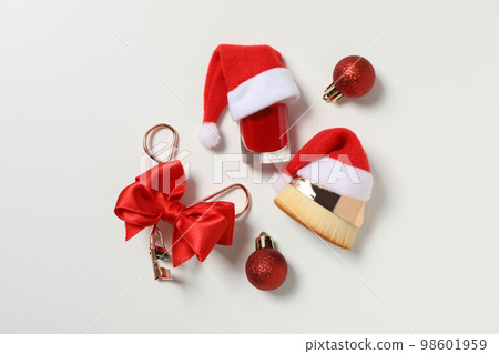 Concept of different cosmetics, different winter cosmetics Concept of different cosmetics, different winter cosmetics 98601959