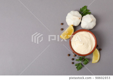 Concept of sauce, mayonnaise, space for text Concept of sauce, mayonnaise, space for text 98602853