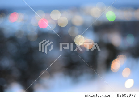 Illusion of a snowy twilight 98602978