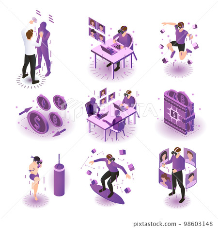 Metaverse Isometric Compositions Set Metaverse Isometric Compositions Set 98603148
