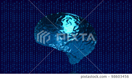 The brain it background for technology concept 3d rendering The brain it background for technology concept 3d rendering 98603456