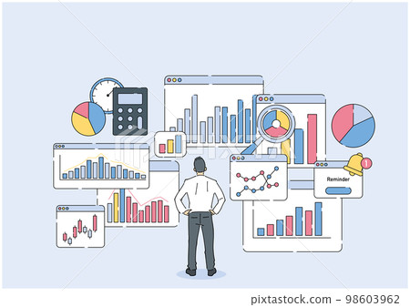Person marketing fashionable illustration material 98603962