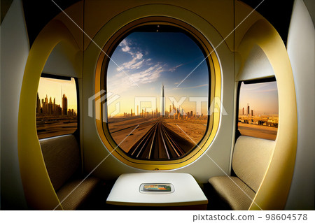 Bullet, hi speed train interior Bullet, hi speed train interior 98604578