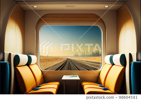 Bullet, hi speed train interior Bullet, hi speed train interior 98604581