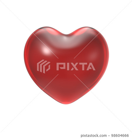 3D illustration of red heart gummies 3D illustration of red heart gummies 98604666
