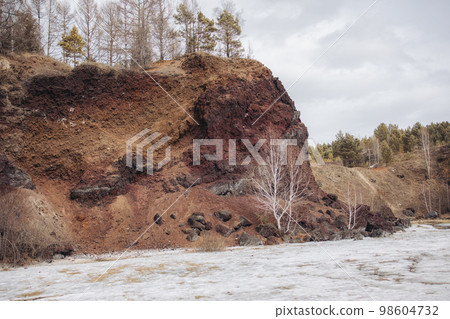 An ancient volcano on the edge of the Buryat village of Khurai Khobok An ancient volcano on the edge of the Buryat village of Khurai Khobok 98604732