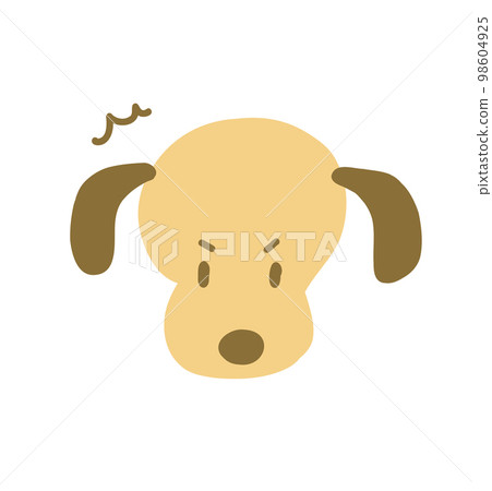 Dog's expression Front illustration Surprised 98604925
