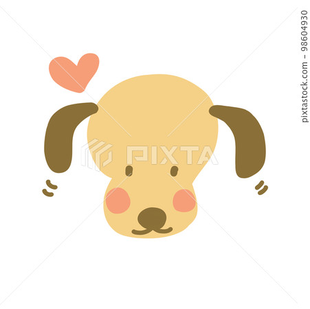 Dog's expression front illustration joy 98604930