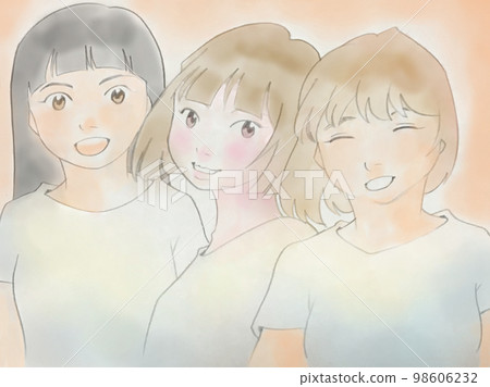 Illustration of gentle girls (2) 98606232