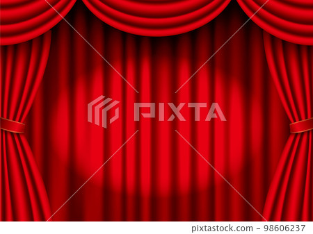 A red curtain under the spotlight 98606237