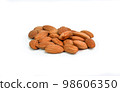 almonds isolated on the white background 98606350