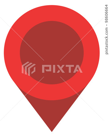Red map pin. Location pointer. Geo sign 98606664
