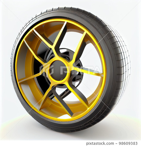 Black car wheel with carbon fiber barrel showing the weave 98609383