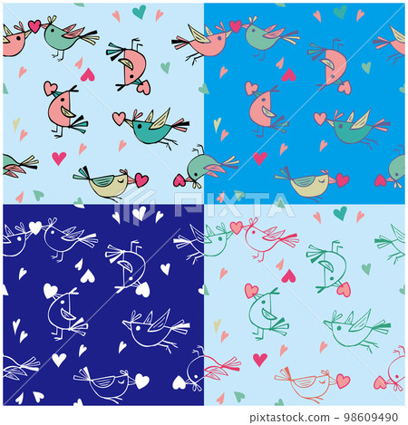 心鳥圖案 4 種 心鳥圖案 4 種 98609490
