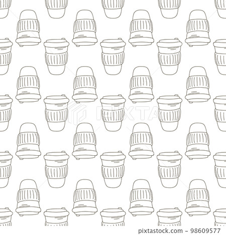 Coloring seamless pattern. Print for cloth design, textile, fabric, wallpaper Coloring seamless pattern. Print for cloth design, textile, fabric, wallpaper 98609577