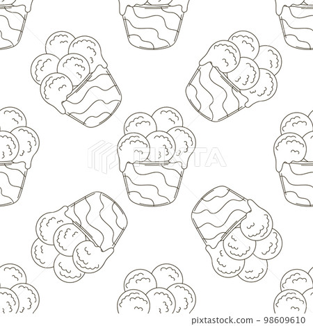Coloring seamless pattern. Print for cloth design, textile, fabric, wallpaper 98609610