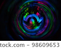 Yoga meditation in lotus pose with aura spiritual 98609653
