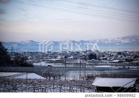 City area and orchard seen from hill City area and orchard seen from hill 98609982