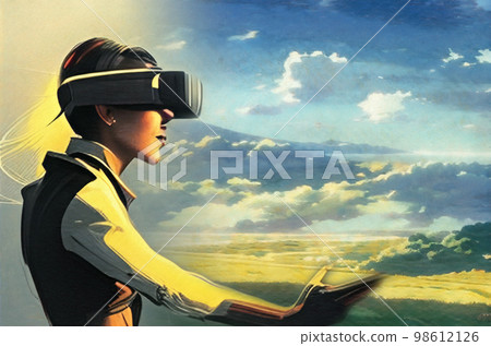 VR experience image Virtual space VR experience image Virtual space 98612126