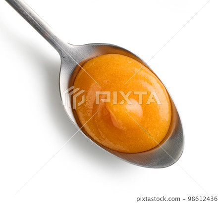 spoon of vegetable puree spoon of vegetable puree 98612436