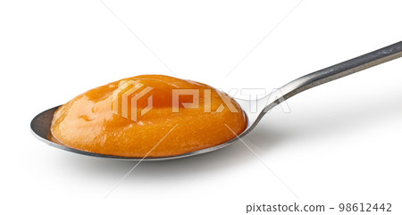 spoon of vegetable puree 98612442