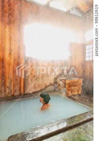 Tsurunoyu Onsen Indoor Bath Nyuto Onsenkyo 98612619