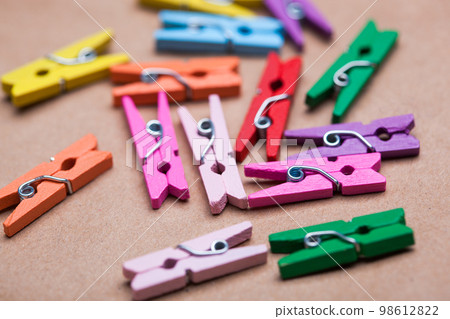 colored clothespins for clothes 98612822