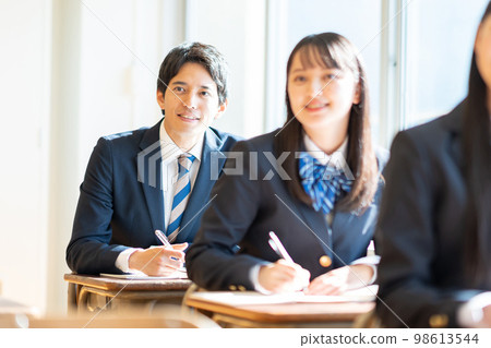 Classroom high school girl class Classroom high school girl class 98613544