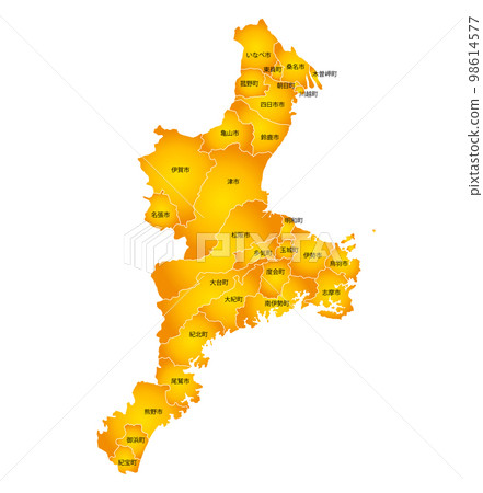 三重縣市町村地圖 三重縣市町村地圖 98614577