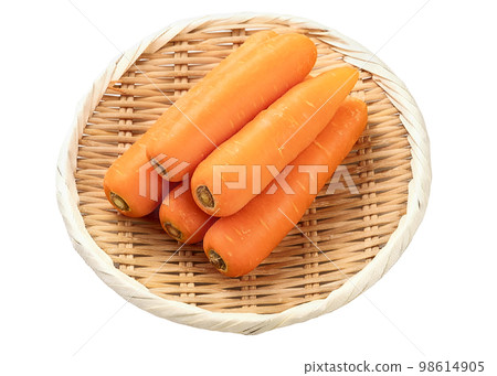 胡蘿蔔胡蘿蔔白色背景 98614905