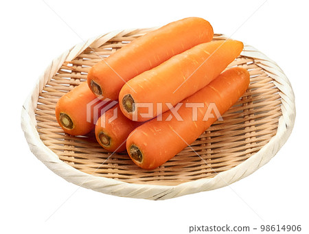 胡蘿蔔胡蘿蔔白色背景 98614906
