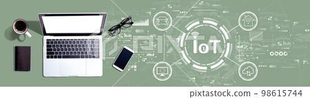 IoT theme with a laptop computer 98615744