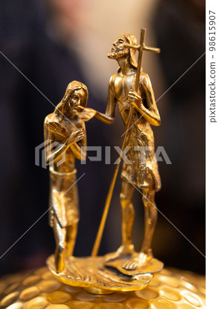 church accessories for the priest's service are made of gold. 98615907